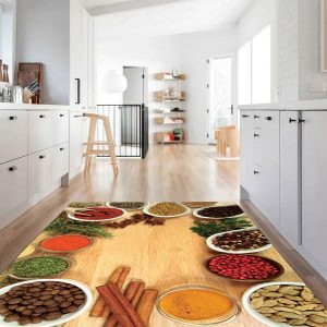 فرشینه آشپزخانه طرح ظرف های ادویه کد CR0220