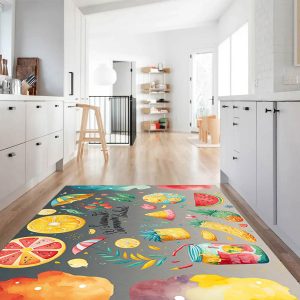 فرشینه آشپزخانه طرح میوه های تابستانه کد CR0322