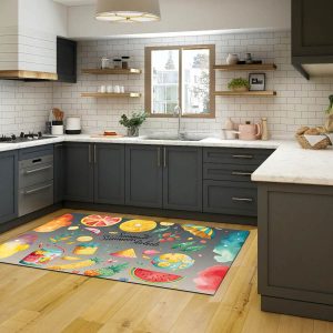 فرشینه آشپزخانه طرح میوه های تابستانه کد CR0322