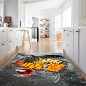 فرشینه آشپزخانه طرح میز مزه کد CR0324