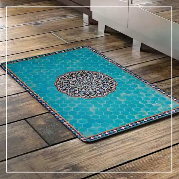 پادری طرح فرش مدل کاشی فیروزه