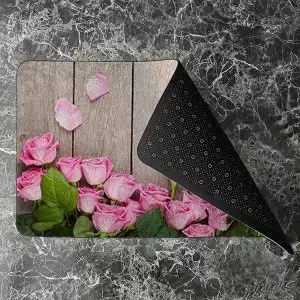 پادری طرح گل مدل رز صورتی MF0031