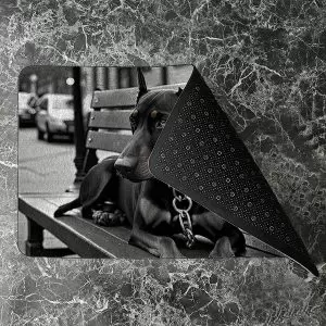 پادری حیوانات مدل سگ قلاده نیمکت MA0115