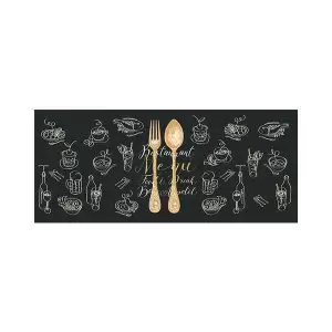 پادری آشپزخانه مدل قاشق و چنگال لاکچری طلایی MH0290