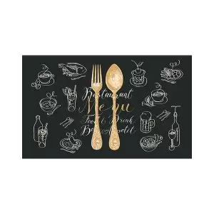 پادری آشپزخانه مدل قاشق و چنگال لاکچری طلایی