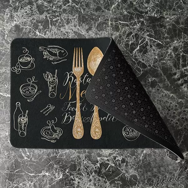 پادری آشپزخانه مدل قاشق و چنگال لاکچری طلایی