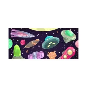 موس پد طرح سفینه های فضایی رنگی