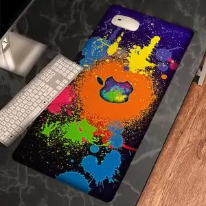 موس پد مدل آرم اپل روی بوم رنگیM10414