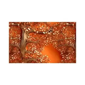 پادری طرح گل مدل انتزاعی یک درختچه پاییزی