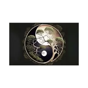 پادری طرح گل مدل درخت بن سای و ماه