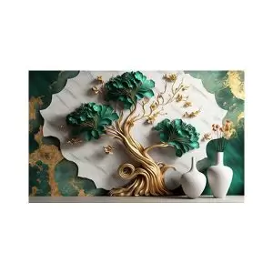 پادری طرح گل مدل مجسمه درخت طلایی