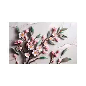 پادری طرح گل مدل گرافیکی شاخه گل صورتی