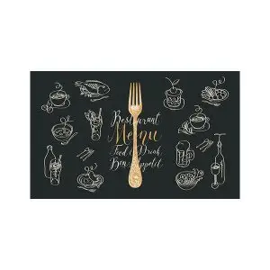 پادری آشپزخانه مدل چنگال لاکچری طلایی