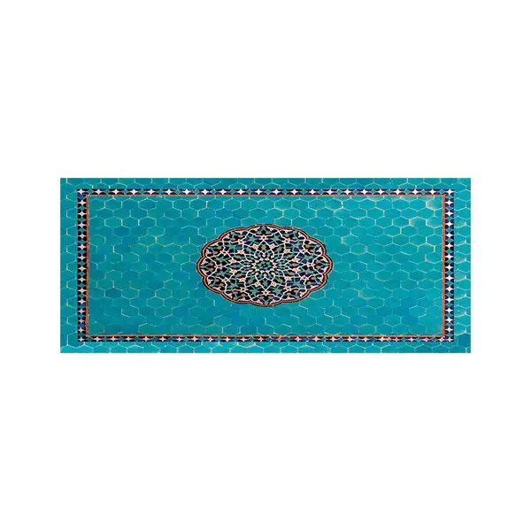 پادری طرح فرش مدل کاشی فیروزه MR0208