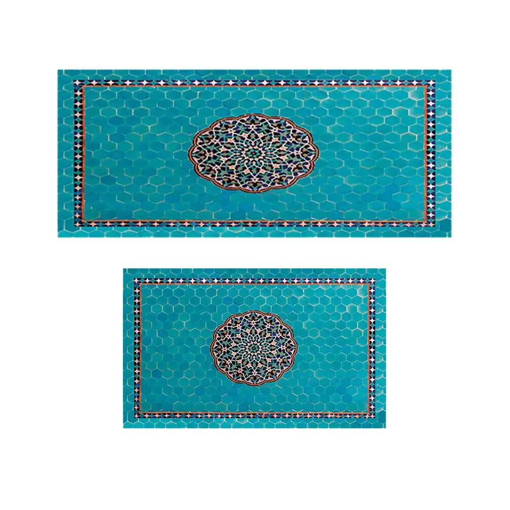 پادری طرح فرش مدل کاشی فیروزه MR0208