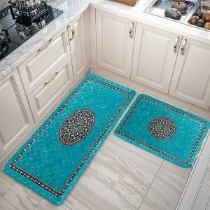 پادری طرح فرش مدل کاشی فیروزه MR0208