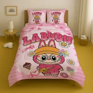 روتختی کودک یک نفره مدل عروسک لبوبو کد k-007