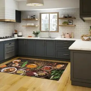 فرشینه آشپزخانه طرح میز ادویه کد CR0259