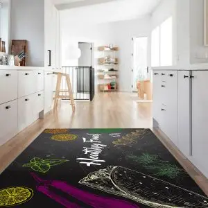 فرشینه آشپزخانه طرح غذای سالم کد CR0305