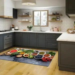 فرشینه آشپزخانه طرح میز سلامتی کد CR0321