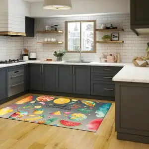 فرشینه آشپزخانه طرح میوه های تابستانه کد CR0322