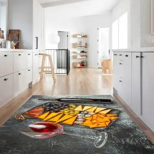 فرشینه آشپزخانه طرح میز مزه کد CR0324